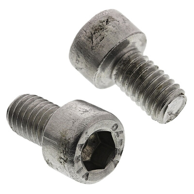 RS PRO Plain Stainless Steel Hex Socket Cap Screw, DIN 912, M6 x 10mm