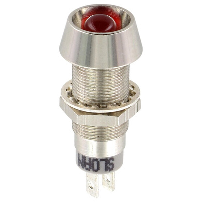 Sloan Red Panel Mount Indicator, 5 → 28V, 8.2 x 7.6mm Mounting Hole Size, IP68