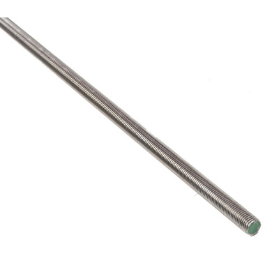 RS PRO Plain Stainless Steel Threaded Rod, M16, 1m