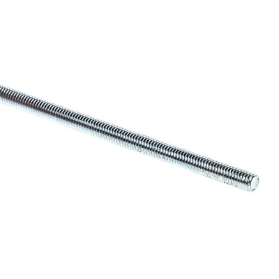 RS PRO Zinc Plated Steel Threaded Rod, M3, 1m