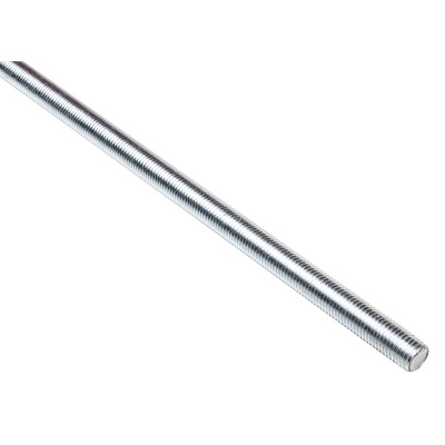 RS PRO Zinc Plated Steel Threaded Rod, M4, 1m