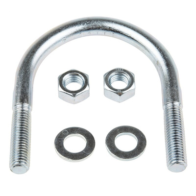 M12 75mm Bright Zinc Plated Steel Round U-Bolt