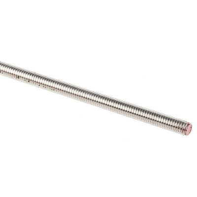 RS PRO Plain Stainless Steel Threaded Rod, M3, 1m