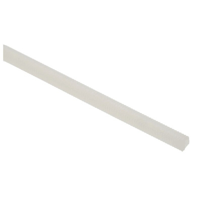 RS PRO Plain Nylon Threaded Rod, M4, 1m