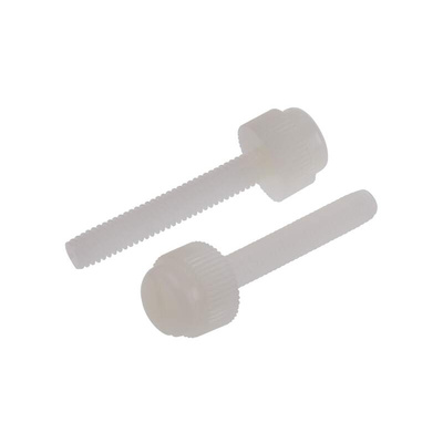 RS PRO, M4 Nylon Thumb Screw, Plain Finish, 25mm