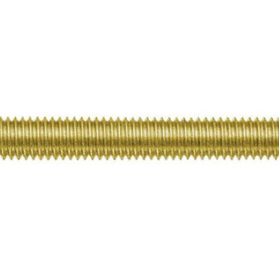 RS PRO Plain Brass Threaded Rod, M4, 1m
