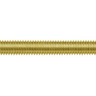 RS PRO Plain Brass Threaded Rod, M8, 1m