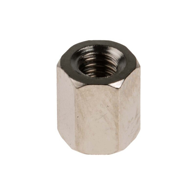 RS PRO Standoff, M3 x M3 Thread, 6mm Body, Brass, Female/Female