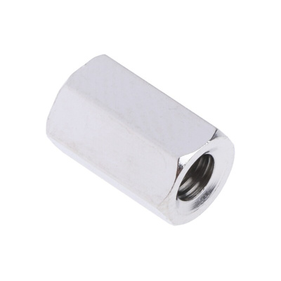 RS PRO Standoff, M3 x M3 Thread, 8mm Body, Brass, Female/Female