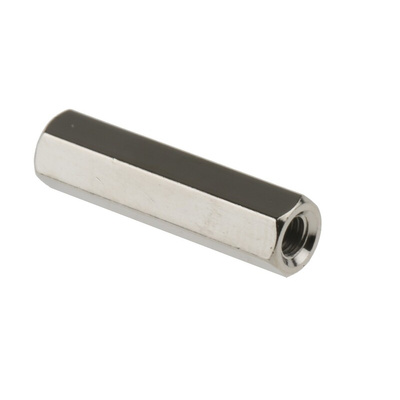 RS PRO Standoff, M3 x M3 Thread, 20mm Body, Brass, Female/Female