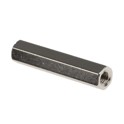RS PRO Standoff, M3 x M3 Thread, 25mm Body, Brass, Female/Female