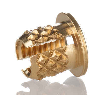 RS PRO, M3 Brass Threaded Insert diameter 4mm Depth 4.78mm