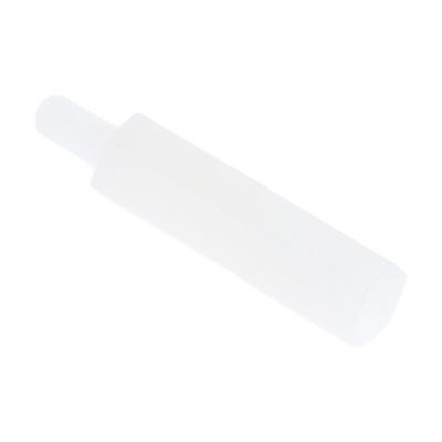 RS PRO Standoff, M3 x M3 Thread, 20mm Body, Nylon, Male/Female, 6mm Stud