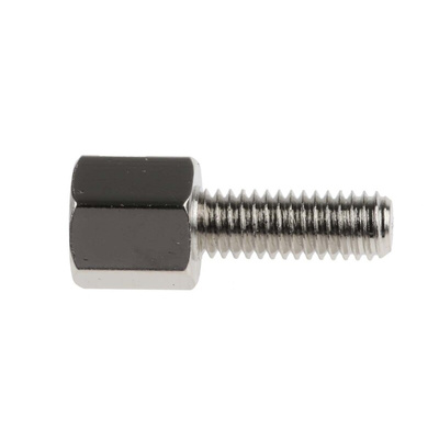 RS PRO Standoff, M3 x M3 Thread, 5mm Body, Brass, Male/Female, 8mm Stud