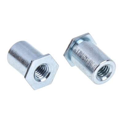 RS PRO Steel Clear Passivated, Zinc Self-Clinching Standoff, M3
