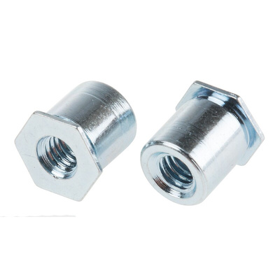 RS PRO Steel Clear Passivated, Zinc Self-Clinching Standoff, M4