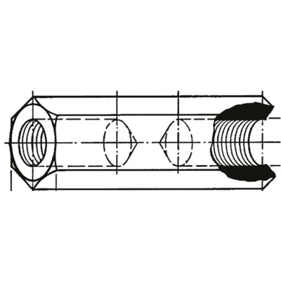 Fischer Elektronik Hex Polyamide Spacer ABP 3060 10 10mm