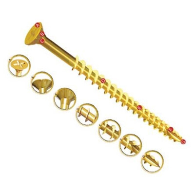 UNIFIX VORTEX Pozidriv Countersunk Steel Wood Screw Yellow Passivated, Zinc Plated, 4mm Thread, 40mm Length
