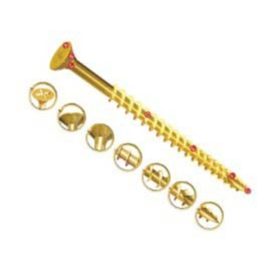 UNIFIX VORTEX Pozidriv Countersunk Steel Wood Screw Yellow Passivated, Zinc Plated, 5mm Thread, 50mm Length