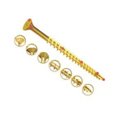 UNIFIX VORTEX Pozidriv Countersunk Steel Wood Screw Yellow Passivated, Zinc Plated, 5mm Thread, 60mm Length