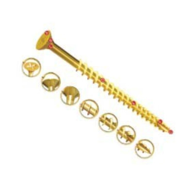 UNIFIX VORTEX Pozidriv Countersunk Steel Wood Screw Yellow Passivated, Zinc Plated, 5mm Thread, 80mm Length