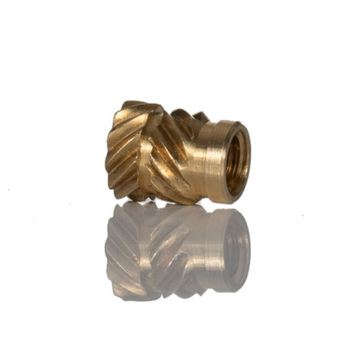 RS PRO, M3 Brass Threaded Insert, 4.6mm diameter 4mm Depth 5.7mm