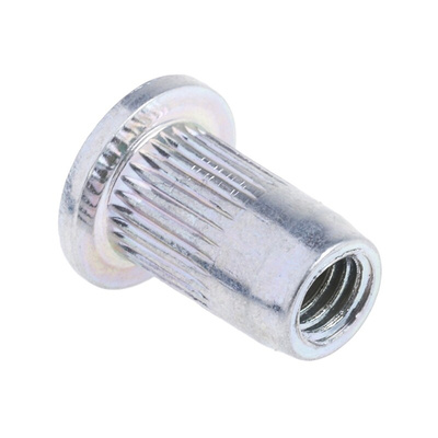 RS PRO Plain, M4 Steel Threaded Insert, 9mm diameter 6mm Depth 11.3mm