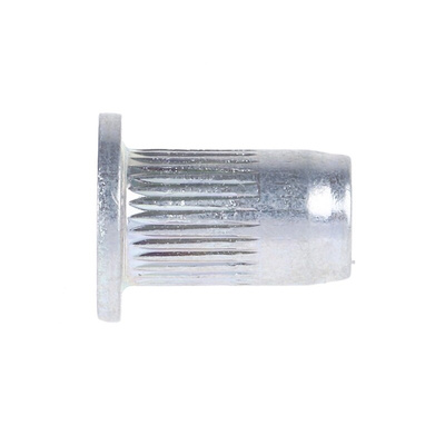 RS PRO Plain, M4 Steel Threaded Insert, 9mm diameter 6mm Depth 11.3mm