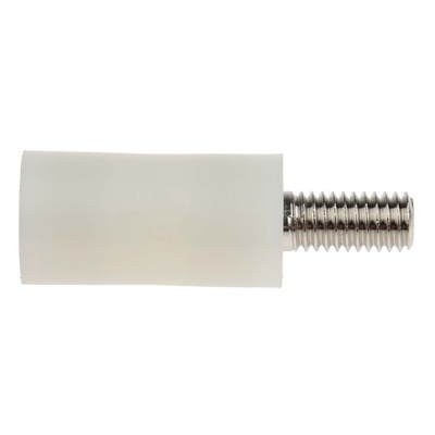 RS PRO Standoff, M6 x M6 Thread, 25mm Body, Nylon, Male/Female, 12.7mm Stud