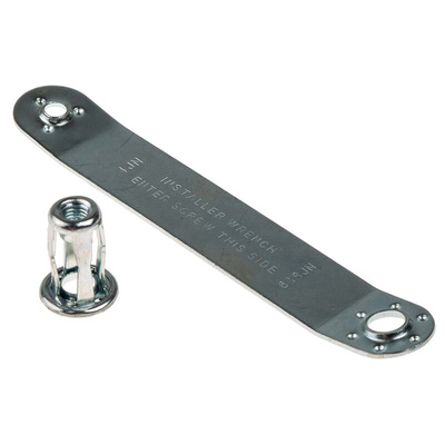 RS PRO Bright Zinc Plated, M5 Steel Threaded Insert, 13.49mm diameter 10.16mm Depth 18.19mm