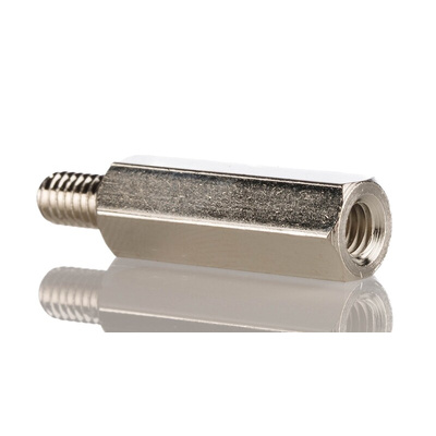RS PRO Standoff, M6 x M6 Thread, 30mm Body, Steel, Male/Female, 10mm Stud