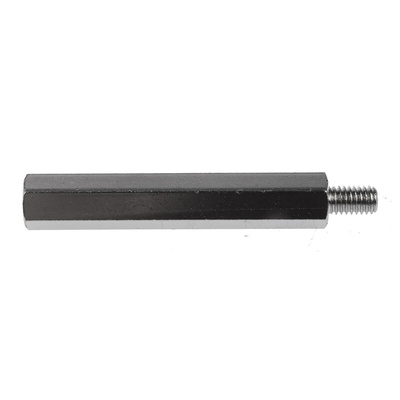 RS PRO Standoff, M6 x M6 Thread, 60mm Body, Steel, Male/Female, 10mm Stud