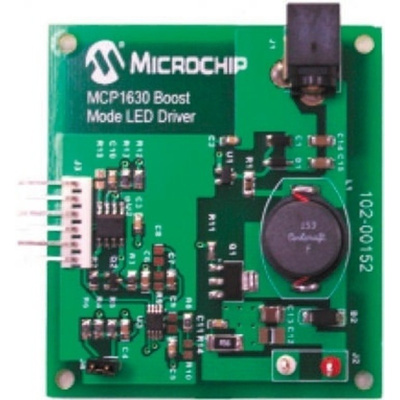 Microchip MCP1630DM-LED2, Boost Mode LED Driver Demonstration Board for MCP1630V