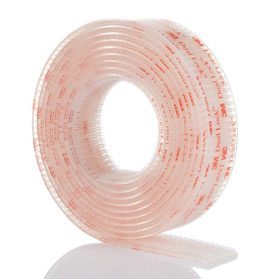 3M Transparent Hook & Loop Tape, 25mm x 2.5m