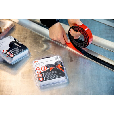 3M Black Hook & Loop Tape, 25mm x 2.5m