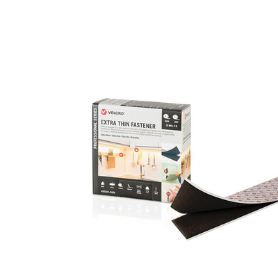 VELCRO® Black Hook & Loop Tape, 20mm x 5m