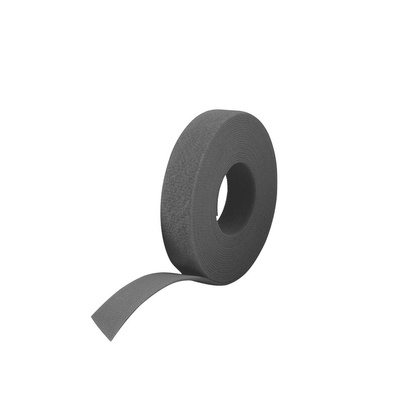VELCRO® Fire retardant Black Hook & Loop Tape, 10mm x 25m