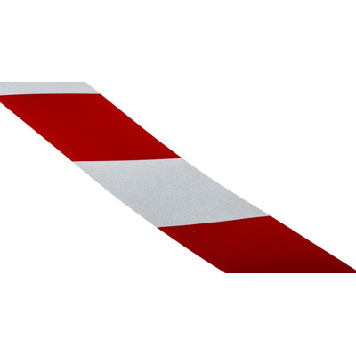 RS PRO Red/White Reflective Tape 50mm x 25m