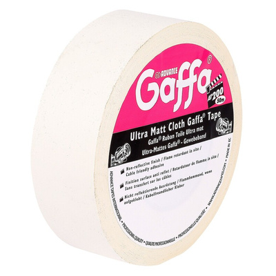 Advance Tapes AT200 White Matt Gaffa Tape, 50mm x 50m, 0.26mm Thick