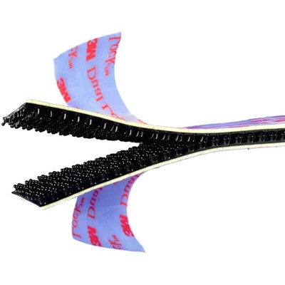 3M Black Reclosable Fastener, 25.4mm x 45.7m