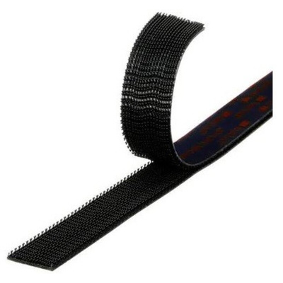 3M Black Reclosable Fastener, 25.4mm x 45.7m