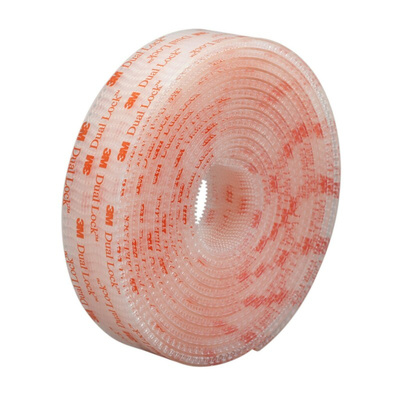 Adhesive Transparent Reclosable Fastener, 25mm x 1.25m