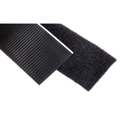 Velcro Black Hook & Loop Tape, 50mm x 1m