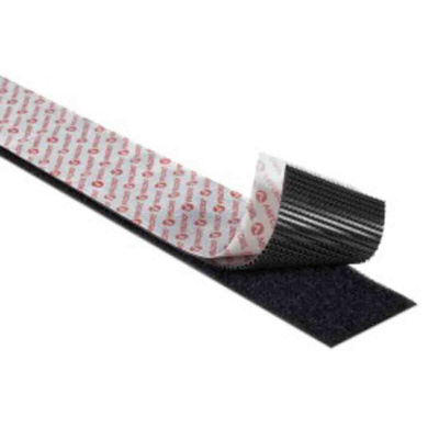Velcro Black Hook & Loop Tape, 50mm x 1m