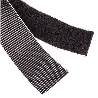 Velcro Black Hook & Loop Tape, 50mm x 5m