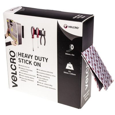 Velcro Black Hook & Loop Tape, 50mm x 5m