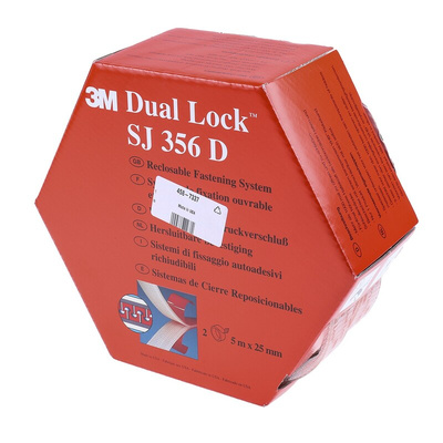 3M Transparent Hook & Loop Tape, 25mm x 5m