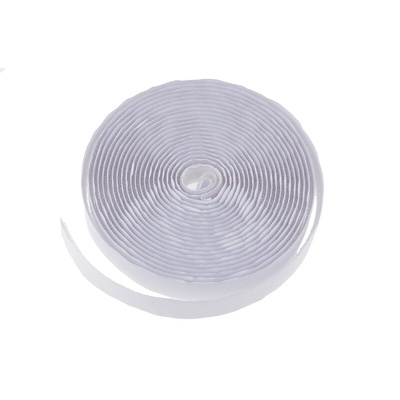 RS PRO White Hook & Loop Tape, 20mm x 5m