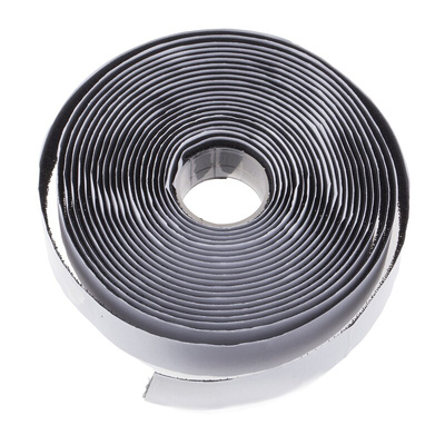 RS PRO Black Hook & Loop Tape, 20mm x 5m
