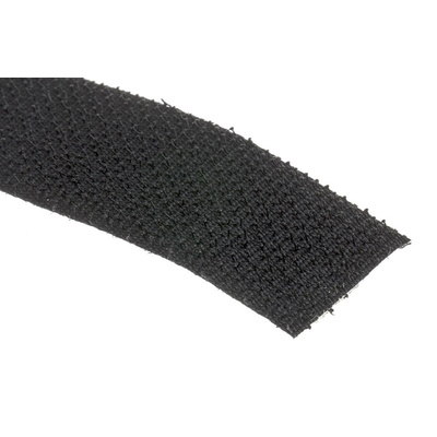 RS PRO Black Hook Tape, 20mm x 5m